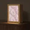 Roze - Kwartsmarmer - Aders Light Box met kabel (Tafellamp) klein 925 -z3d_website