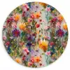 Zomers - Kleurrijk - Patroon - Bloemen Wandcirkel kunststof plaat 5mm dik klein 188 -3d