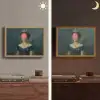 Kroon - Roze druipend verf - Portret Light Box met batterij (Wandlamp) middel -sfeer3