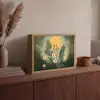 Bloemen - Bladeren - Zon - Groen Light Box met batterij (Wandlamp) middel -sfeer2