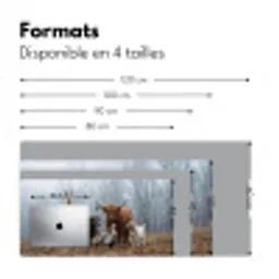 Boerderijdieren - Groep - Mist - Natuur - Rustiek Muismat XXL klein -zsfeer5_frans