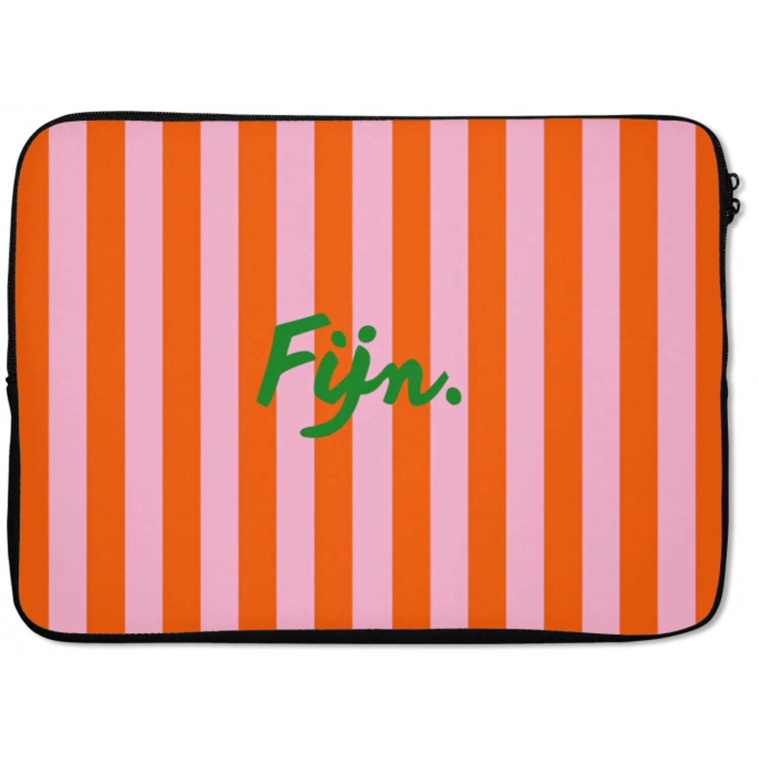 Patroon - Oranje - Fijn - Strepen laptophoes neopreen klein -zkaufland3dotto