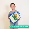 Slak - Regenboog - Kleurrijk Kinderrugzak - Blauw middel -sfeer1_NL