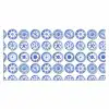 Borden - Bloemen - Patroon - Blauw Muismat XXL klein 681 -3d_leeg
