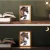 Paard - Springen - Modern Light Box met kabel (Tafellamp) klein -sfeer3