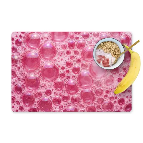 Roze - Schuim - Bubbels Placemat vinyl groot -zzzproduct_Kitchenyeah-website