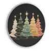 Kerstbomen - Kleurrijk - Lichtjes - Ster Akoestische PET Vilt - Rond klein -3d