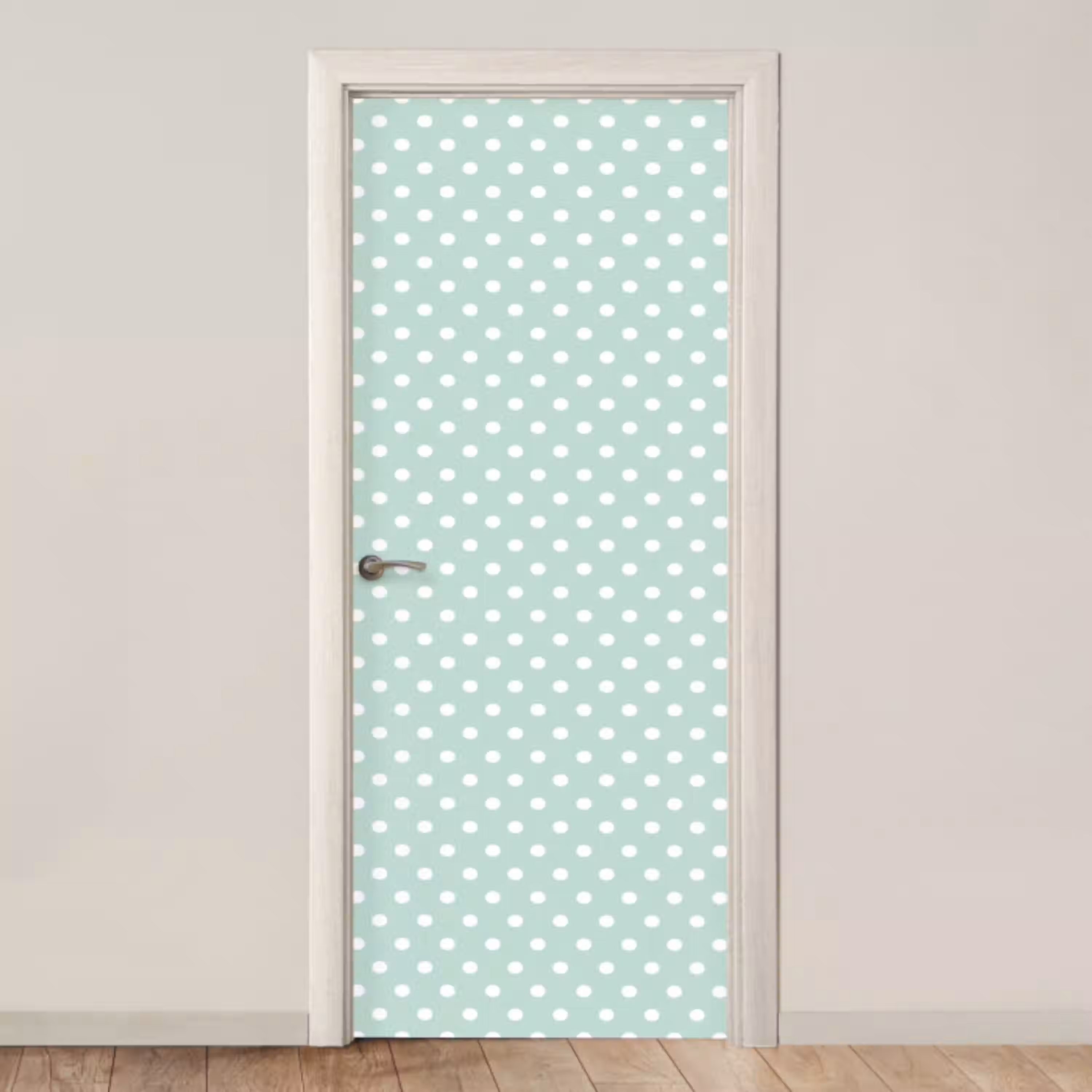 Klassiek - Polka - Groen deurposter klein 289 -3d_beige