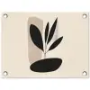 Plant - Beige - Japandi tuinposter los doek klein -3d