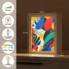Abstract - Planten - Vormen - Kleurrijk Light Box met kabel (Tafellamp) klein -USP_NL
