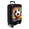 Voetbal omringd door verfklodders NBS - Handbagage koffer - Unisex middel -productfoto_3d