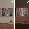 Abstract - Figuren - Kleurrijk Light Box met batterij (Wandlamp) middel -sfeer3
