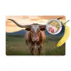 Longhorn - Landschap - Zonsondergang Placemat vinyl groot -zzzproduct_Kitchenyeah-website