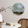 Gezicht op Haarlem met bleekvelden - Schilderij van Jacob van Ruisdael Wandcirkel kunststof plaat 5mm dik klein -sfeer4