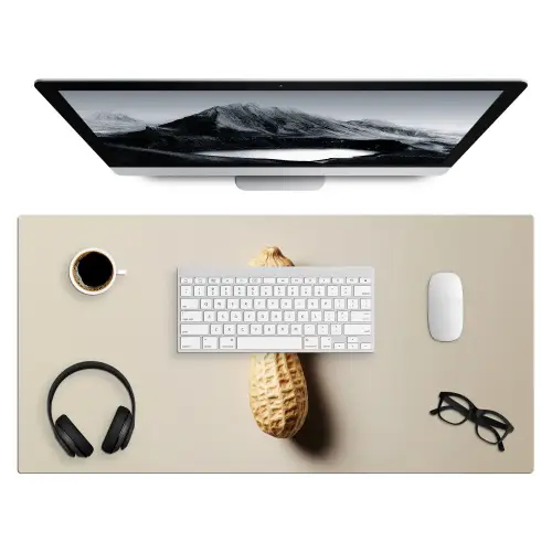Pinda - Ruw - Beige Muismat XXL klein -3d