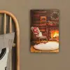 Winter - Kerst - Huis - Openhaard canvas 2cm klein -sfeer3