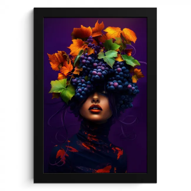 Vrouw - Paars - Druiven KitchenYeah - Keuken - Fotolijst klein -3d