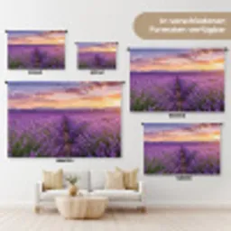 Lavendel - Veld - Natuur - Paars Wandkleed katoen klein -tsfeer8_DE
