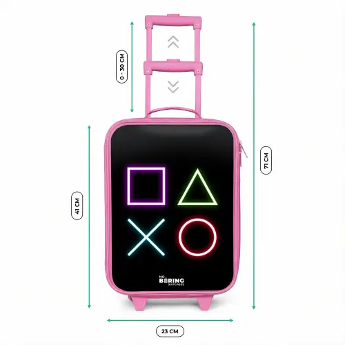 Neonverlicthe symbolen Kinderkoffer - Roze klein -productfoto_formaten