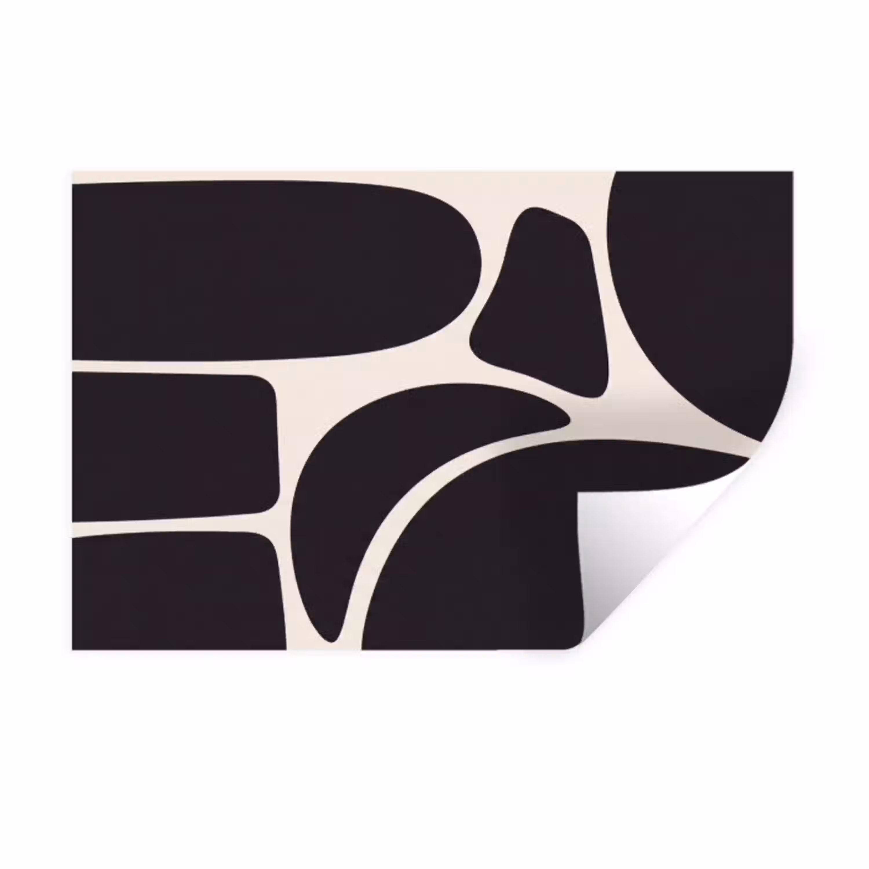 Patroon - Organisch - Zwart Muursticker klein -3d
