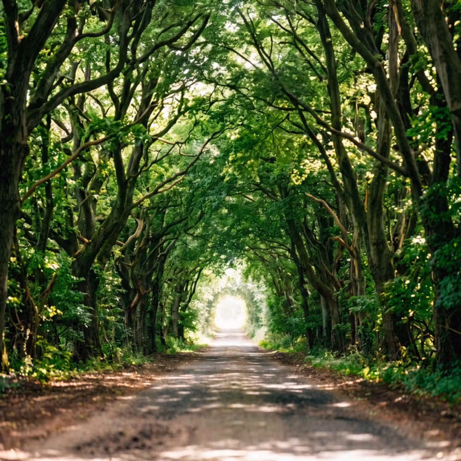 Tapete - Straße - Bäume - Natur - Grün