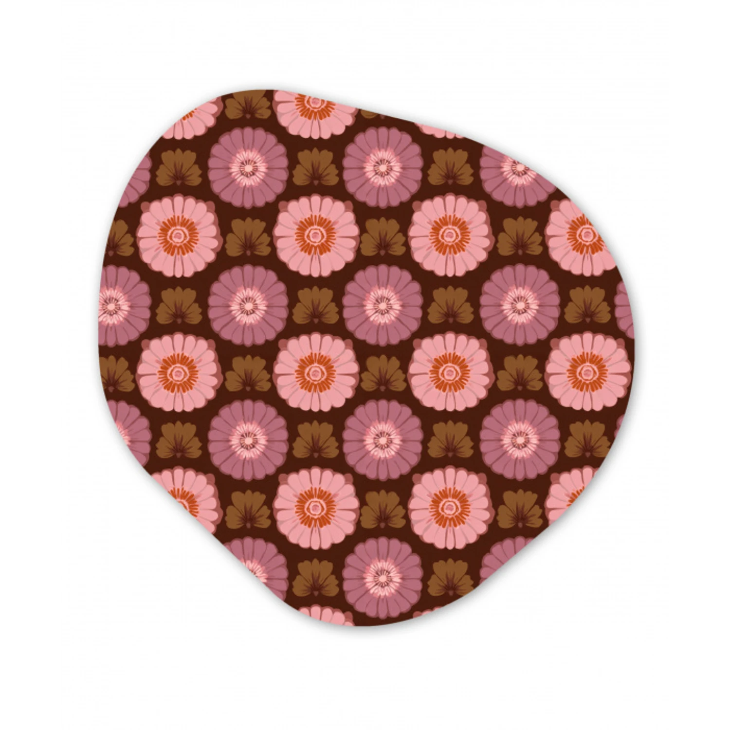 Retro - Madelief - Roze Wandcirkel Organisch Forex 3mm klein 629 -3d