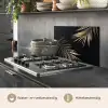 Bladeren - Planten - Goud - Zwart - Luxe keuken achterwand spatscherm klein -usp_NL