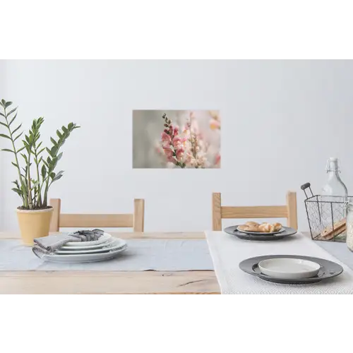 Bloem - Leeuwenbek - Roze - Stengel Muursticker klein -eettafel