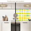 Geel - Patroon - Zomer keuken achterwand 2 middel 871 -voor-na2_NL