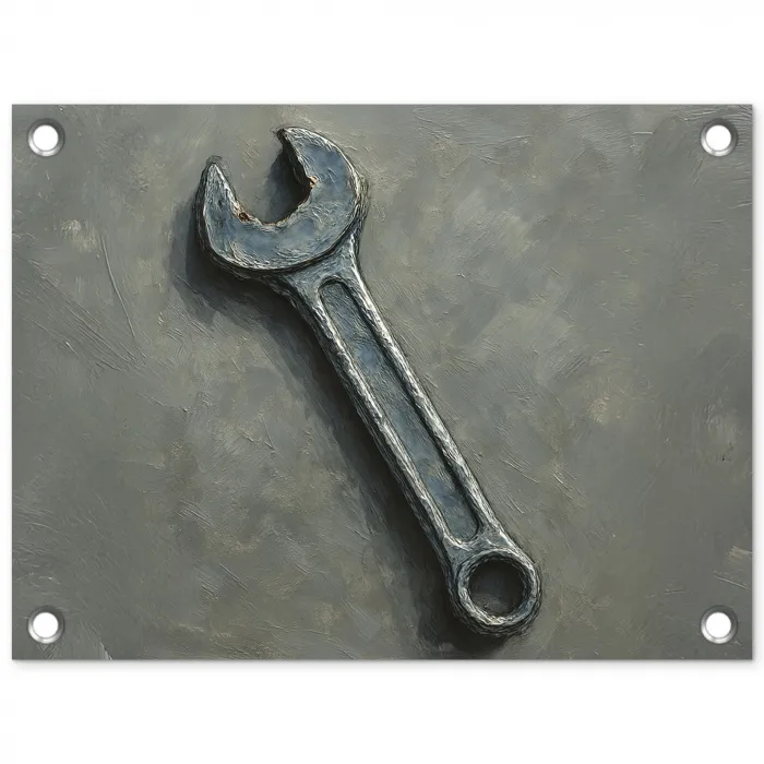 Steeksleutel - Schilderij - Gereedschap - Verf tuinposter los doek klein -3d