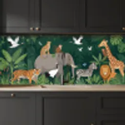 Tropisch - Jungle -  Groen keuken achterwand 2 middel -sfeer1