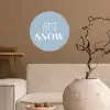 Sneeuw - Winter - Blauw - Let it snow Wandcirkel behangsticker klein -sfeer1