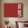 Schuin - Loveyou - Rood Textielframe zwart klein -sfeer1