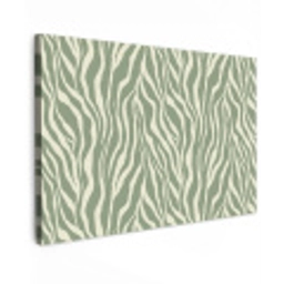 Zebra - Motief - Groen Tuinposter op houten frame 2 cm dik klein 845 -3d