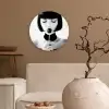 Vrouw - Lolly - Zwart - Wit Wandcirkel plexiglas klein -sfeer1