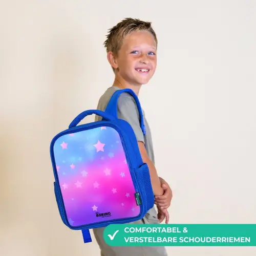 Sterren - Roze - Blauw Kinderrugzak - Blauw middel -sfeer3_NL