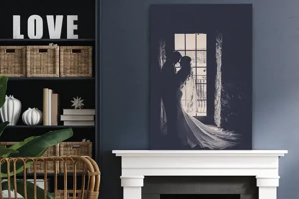 Foto op hout met filter