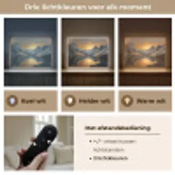 Berglandschap met Gouden Zonsondergang Light Box met batterij (Wandlamp) middel -USP_lichtkleurNL