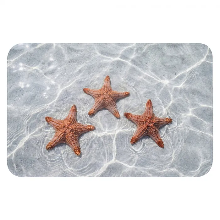 Zeesterren - Water - Helder WCmat klein -3d