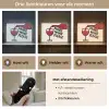 Wijnfles - Quote - Rood - Glas Light Box met batterij (Wandlamp) middel -USP_lichtkleurNL
