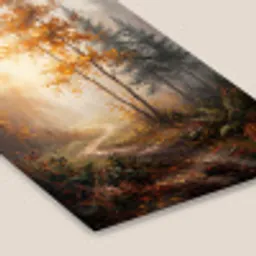 Bospad - Herfstbladeren - Natuur - Schilderachtig - Oranje fotolijst zwart zonder passe partout klein -zsfeer6