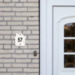 Wit marmer - Traditioneel Naambord Huisje klein -sfeer1