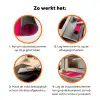 Kat - Kimono - Bloemen - Roze Inductie beschermer vinyl 3mm klein -zzzzzzz-td-werking