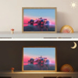 Formule 1 - Race  - Auto - Jongens Light Box met batterij (Wandlamp kind) middel -sfeer3_kind