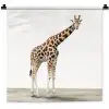 Giraffe - Dieren - Witte achtergrond - Kinderen - Jongen - Meisje Wandkleed katoen klein -zz3d