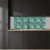 Retro - Bloemen - Patronen - Blauw keuken achterwand 2 middel 871 -sfeer1