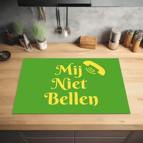 Mij niet bellen - Telefoon - Groen Inductie beschermer vinyl 3mm klein -sfeer5