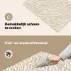 Zebra - Patroon - Beige Inductie beschemer met haakjes klein 777 -ky-schoon-nl