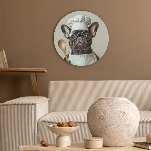 Bril - Hond - Kok Akoestische PET Vilt - Rond klein -sfeer1