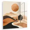 Zon - Heuvels - Boom - Abstract plexiglas 5mm klein -zzzproduct_nieuw